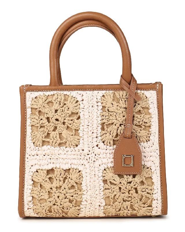 Ayesha Bag in Beige & Cognac