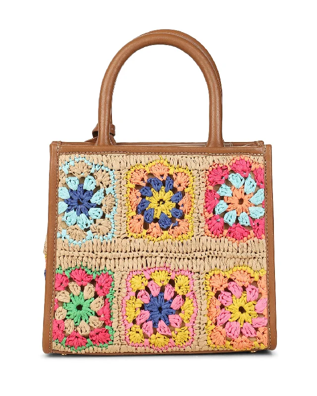 Ayesha Bag in Natural & Multi