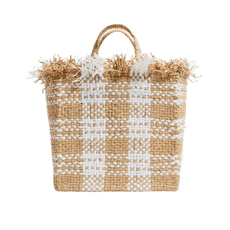 Check Mate Tote in White