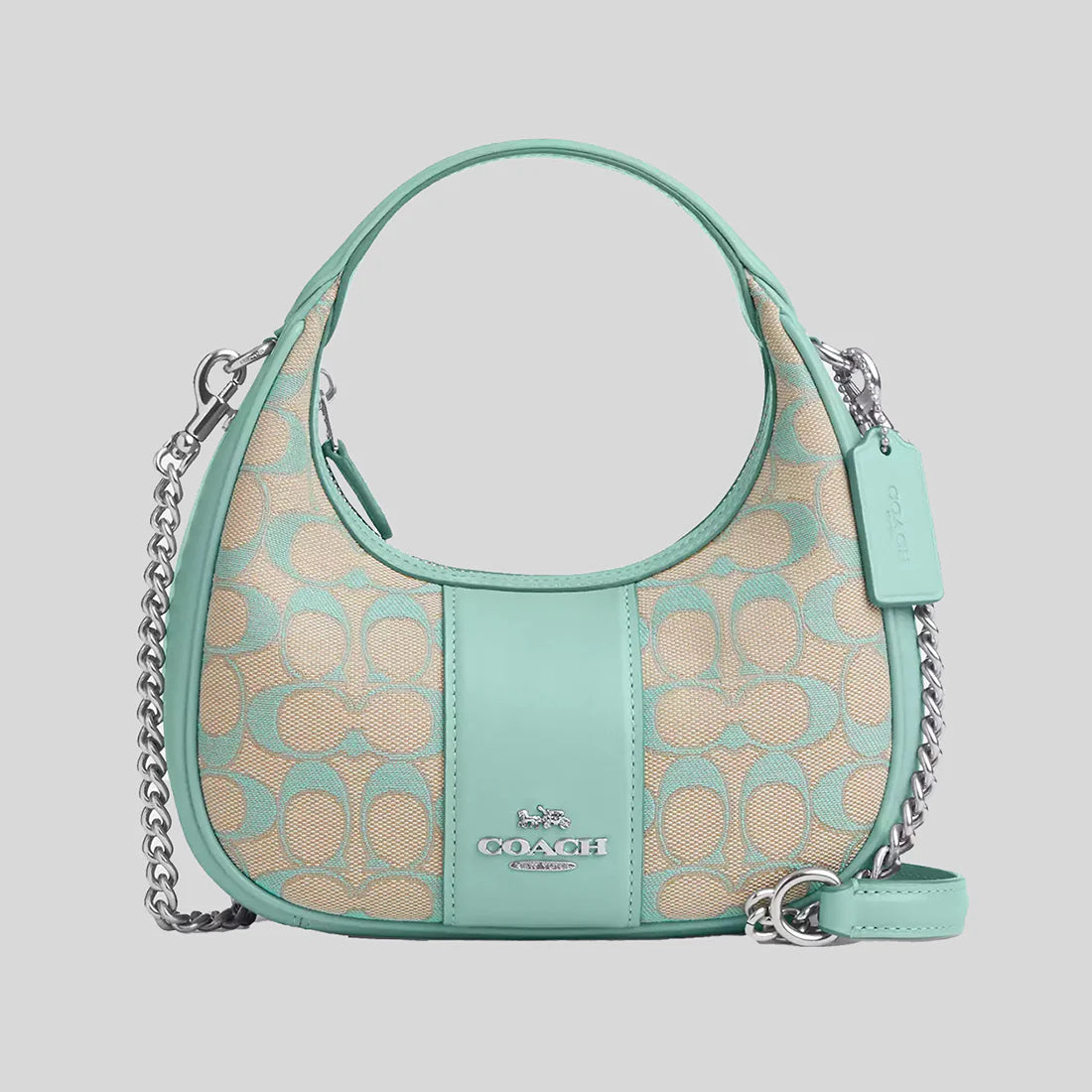 COACH Carmen Mini Crossbody In Signature Jacquard Faded Blue RS-CT773