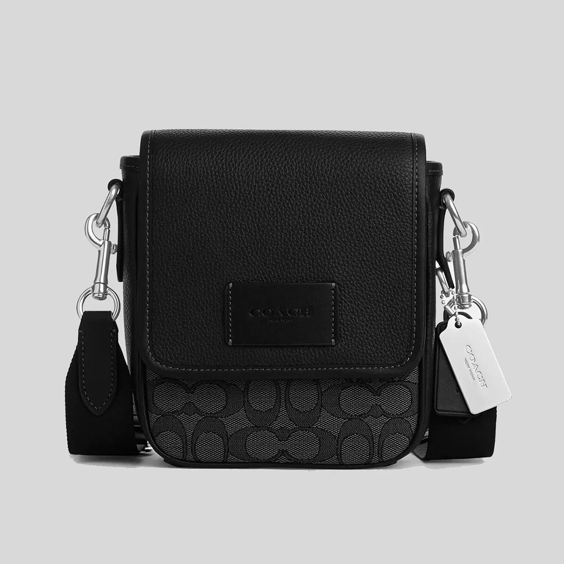 COACH Lucas Crossbody In Signature Jacquard Charcoal/Black RS-CO915