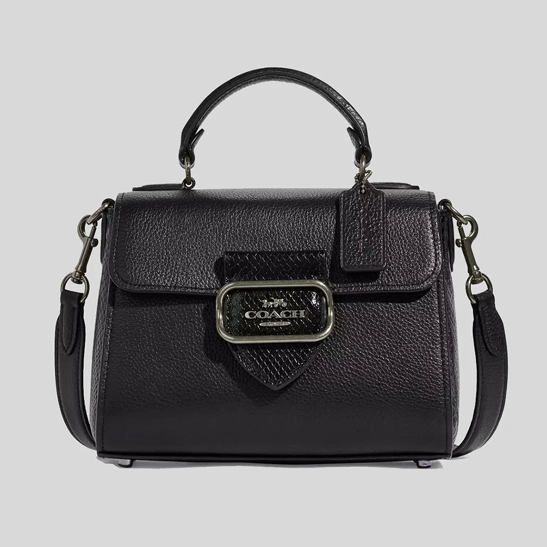 COACH Morgan Top Handle Satchel Black Multi RS-CF321