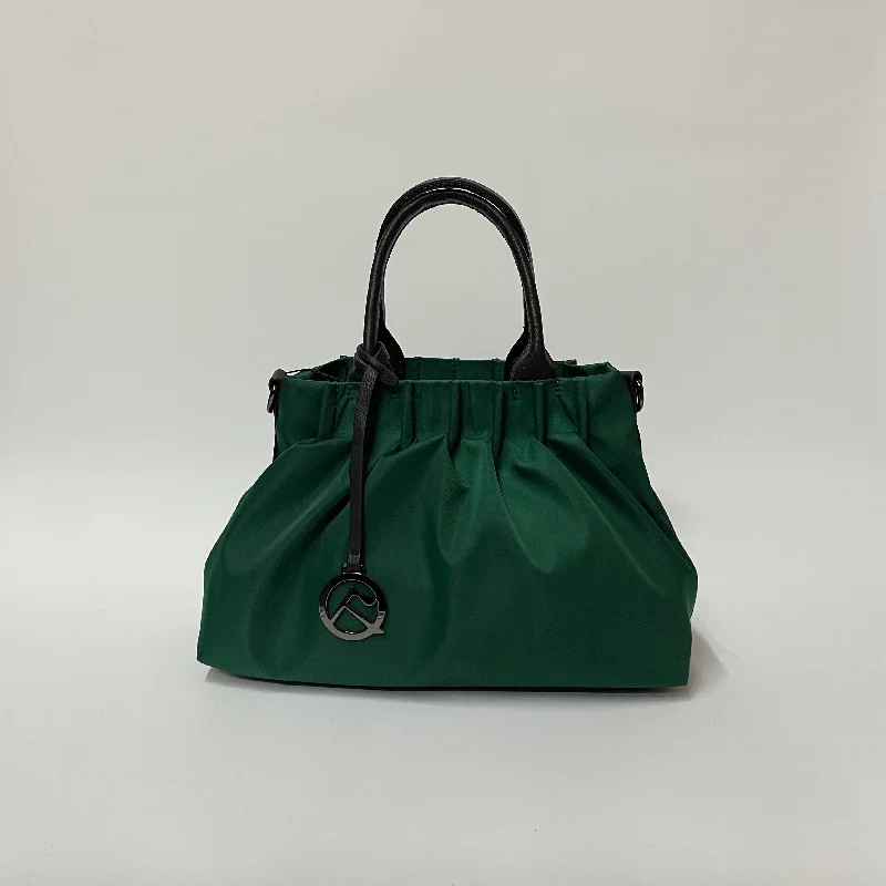 COCOFEI PLEATED HANDBAG SMALL EMERALD