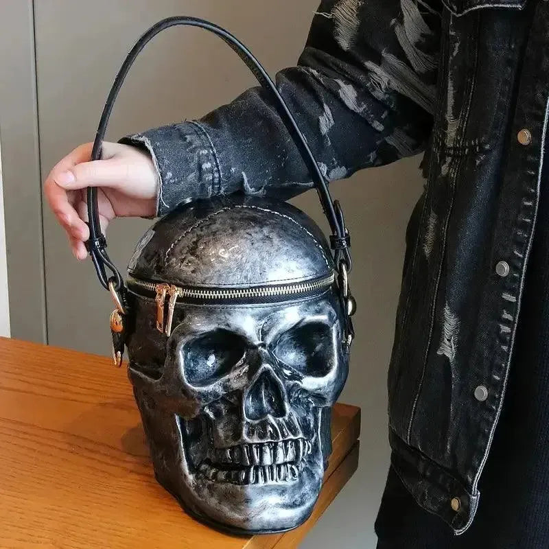 Edgy Punk Skull Mini Bag