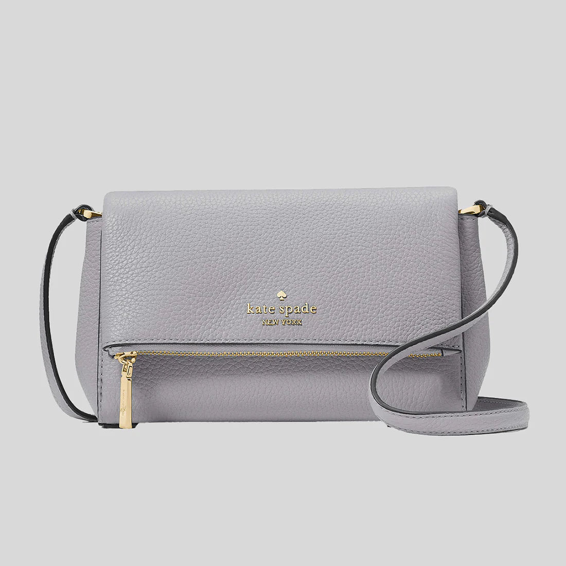 KATE SPADE Leila Mini Zip Crossbody Mountain Grey RS-KE487