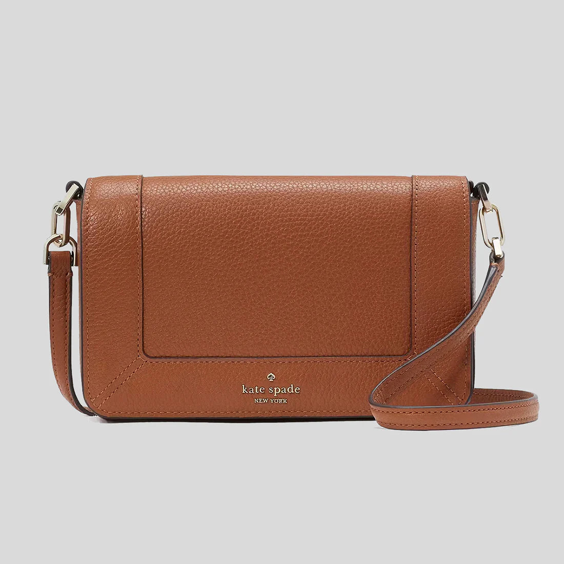 KATE SPADE Lena Mini Flap Crossbody Bag Warm Gingerbread RS-KH784