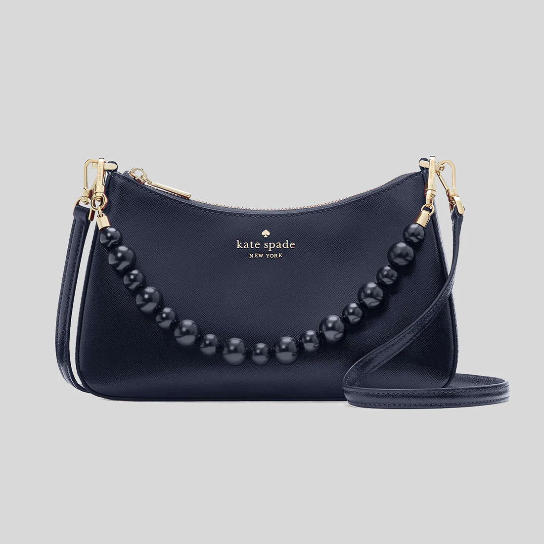 KATE SPADE Madison Faux Pearl Medium Convertible Crossbody Bag Parisian Navy RB-KI932