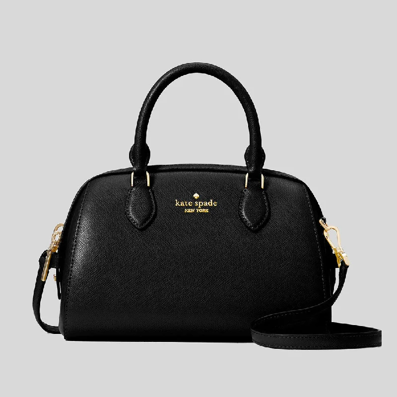 KATE SPADE Madison Saffiano Leather Duffle Crossbody Bag Black RS-KF493