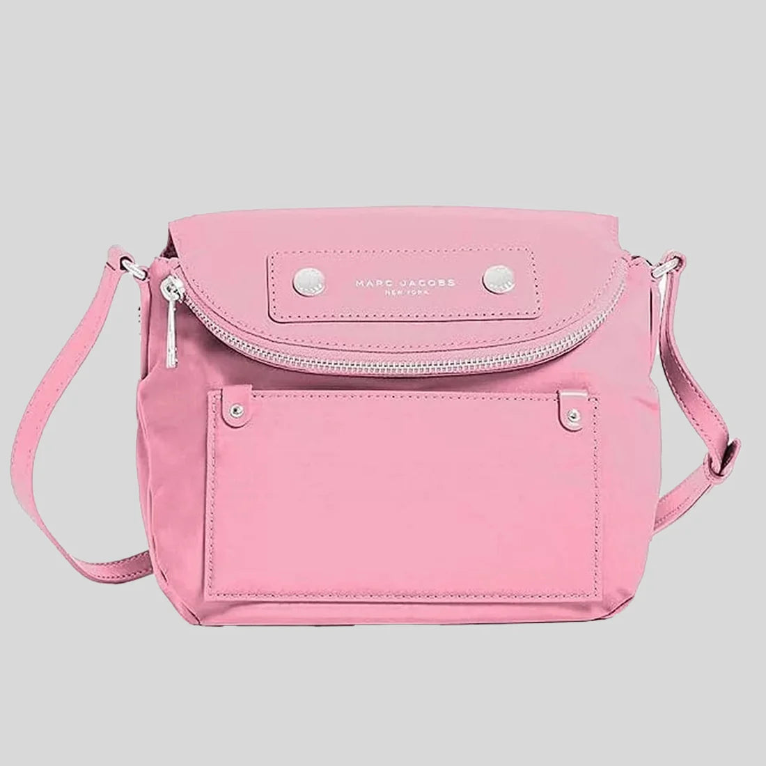 MARC JACOBS Preppy Nylon Mini Natasha Crossbody Bag Bubble Gum RS-M0012909