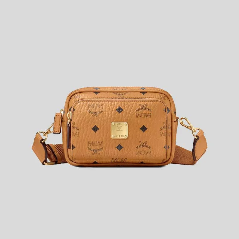 MCM Aren Crossbody In Visetos Cognac RS-MMRAAKC03CO001