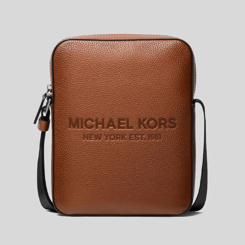 MICHAEL KORS Cooper Logo Embossed Pebbled Leather Flight Bag Luggage RS-37S4LCOL6I