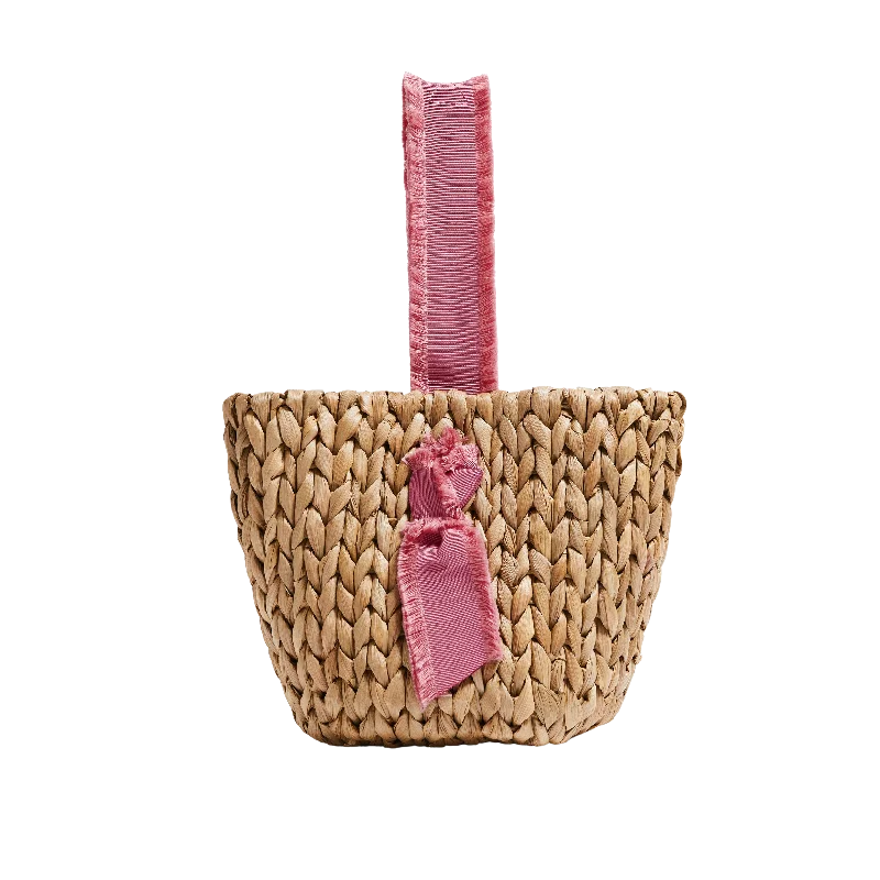 Petite Isla Bahia Basket Bag in Rose