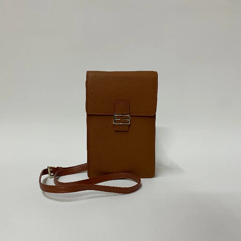 PROMENADE LEATHER FLAP CROSSBODY BROWN