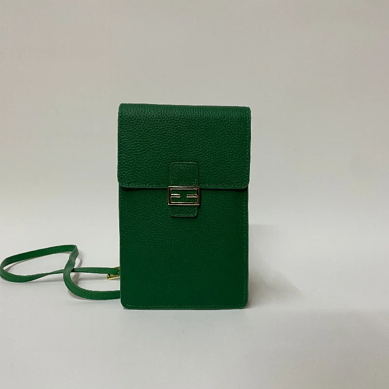 PROMENADE LEATHER FLAP CROSSBODY GREEN