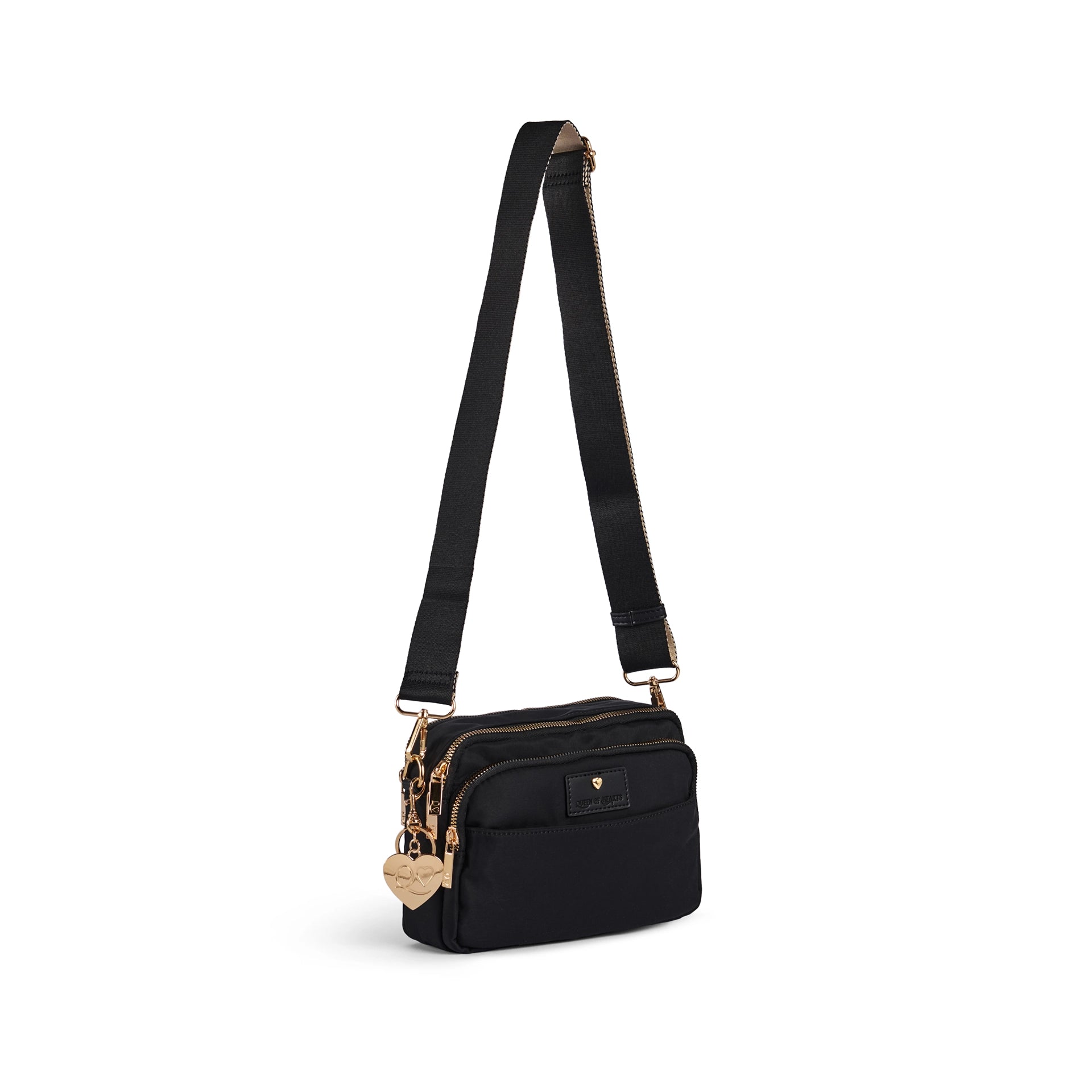 QUEEN OF HEARTS ANNE V2 CROSSBODY BAG BLACK