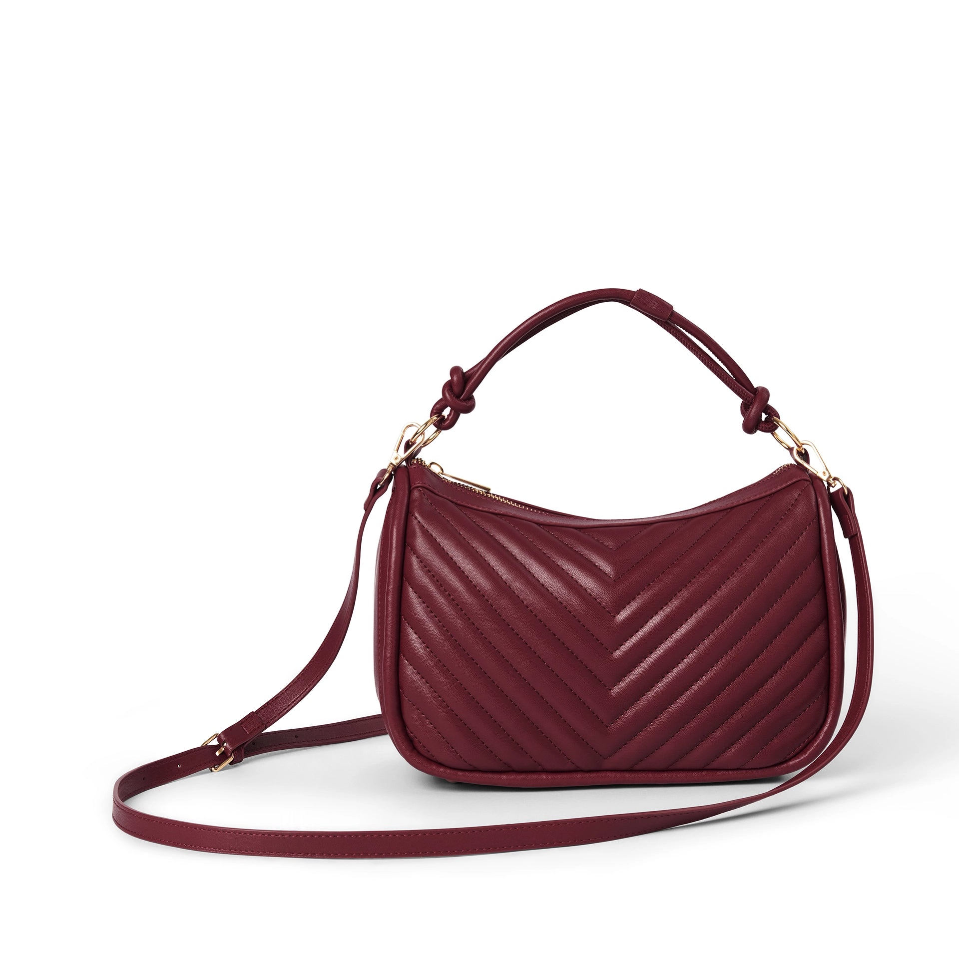 QUEEN OF HEARTS KEW SHOULDER BAG BURGUNDY