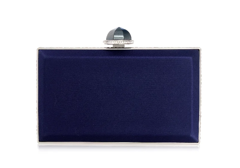 Skylar Satin Handbag in Navy