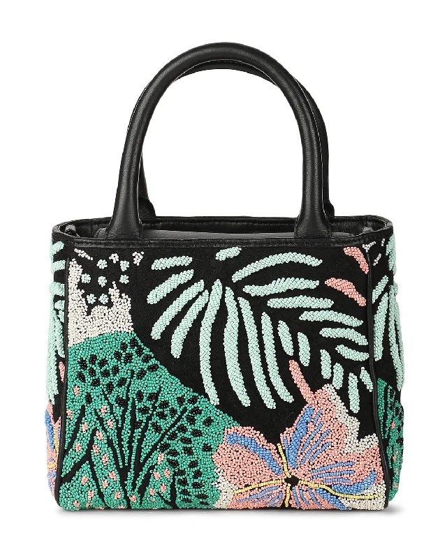 Tasha Tote in Green & Black