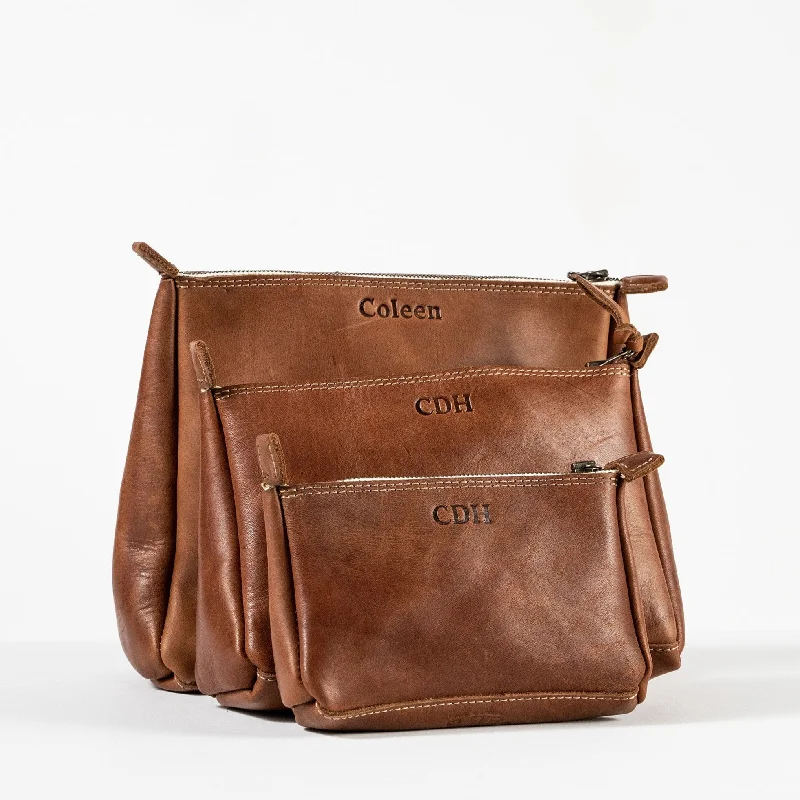 The Audrey Fine Leather Makeup Bag