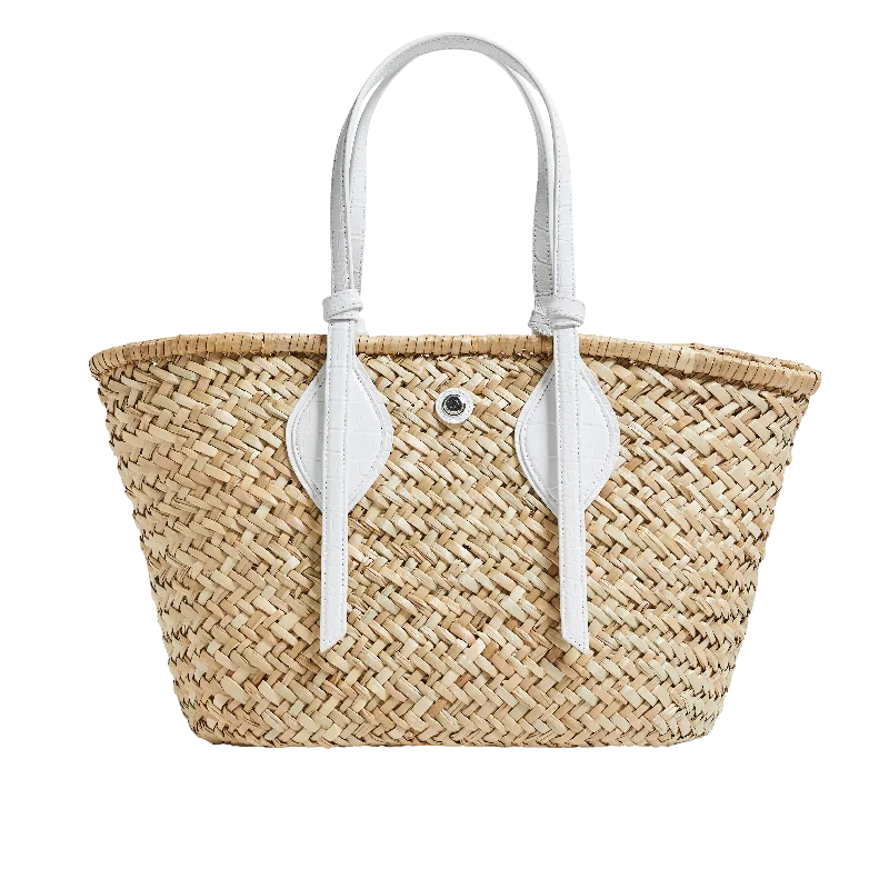 The Market Tote in Optic White