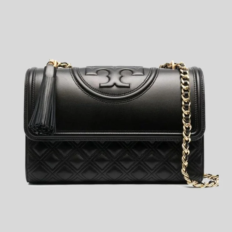 Tory Burch Fleming Convertible Shoulder Bag Black RS-76997