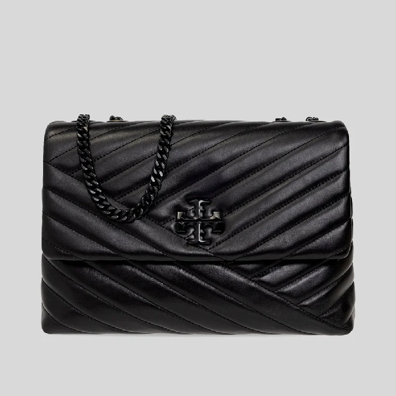 Tory Burch Kira Chevron Convertible Shoulder Bag Black RS-90857