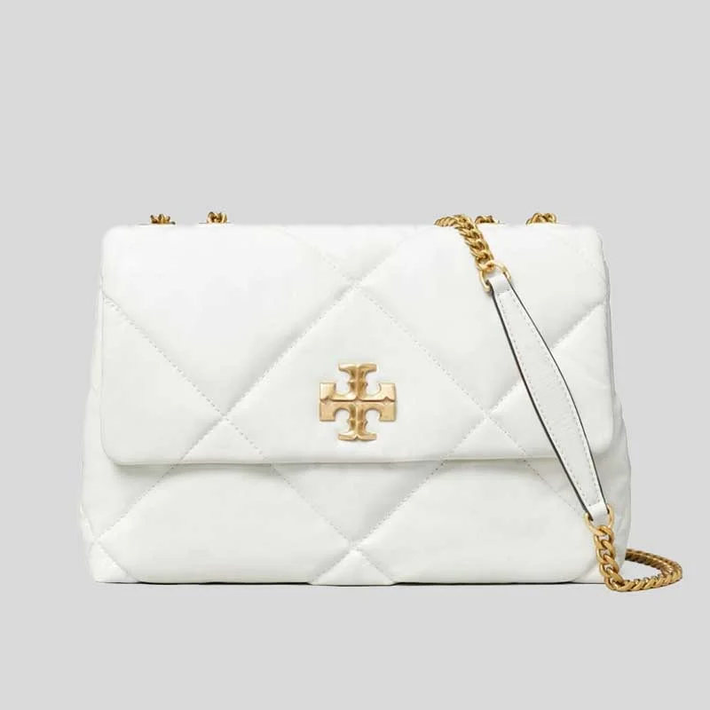 TORY BURCH Kira Diamond Quilt Convertible Shoulder Bag Blanc RS-154704