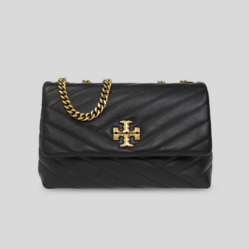 TORY BURCH Kira Small Chevron Convertible Shoulder Bag Black RS-90452