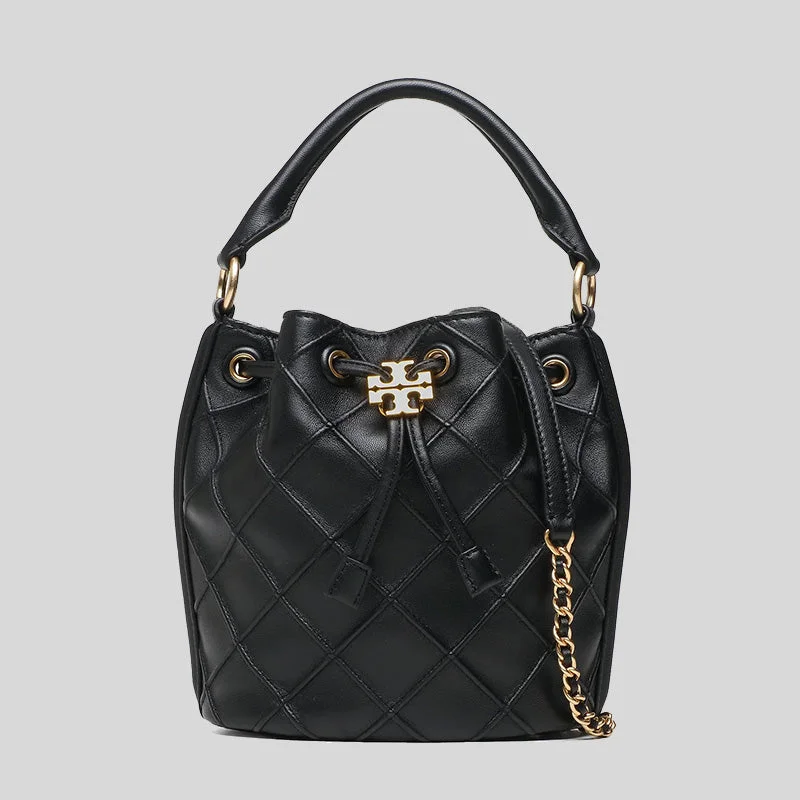 Tory Burch Small Fleming Soft Bucket Bag Black RS-142565