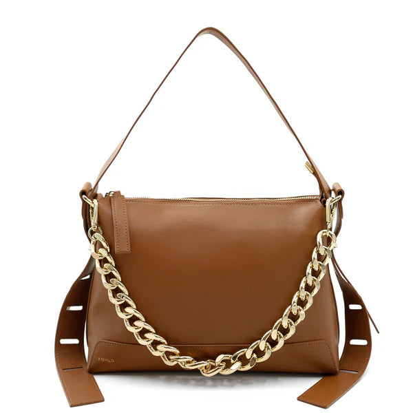 X Nihilo Rhode Leather Shoulder Bag Tan