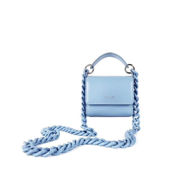 X Nihilo Tranquil Leather Crossbody Belt Bag Sky Blue