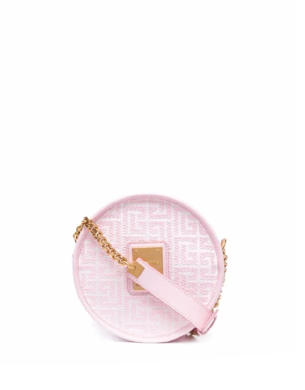 Balmain logo-plaque circular shoulder bag