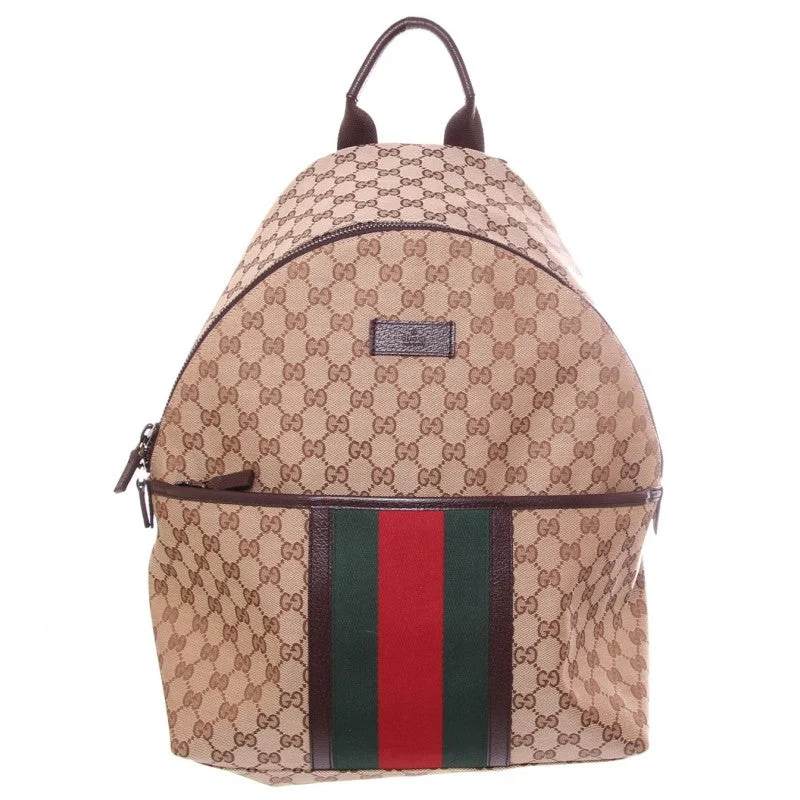 Gucci Beige & brown original GG fabric rucksack