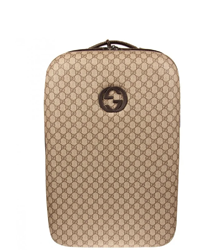 Gucci Beige & brown original GG print suitcase