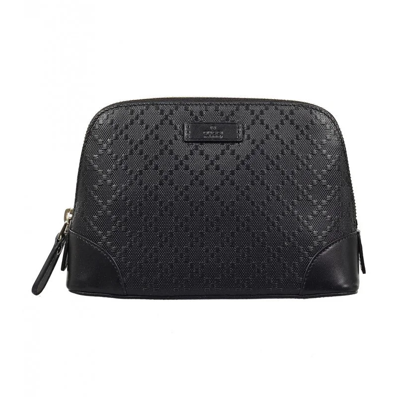 Gucci Black leather diamante cosmetic case