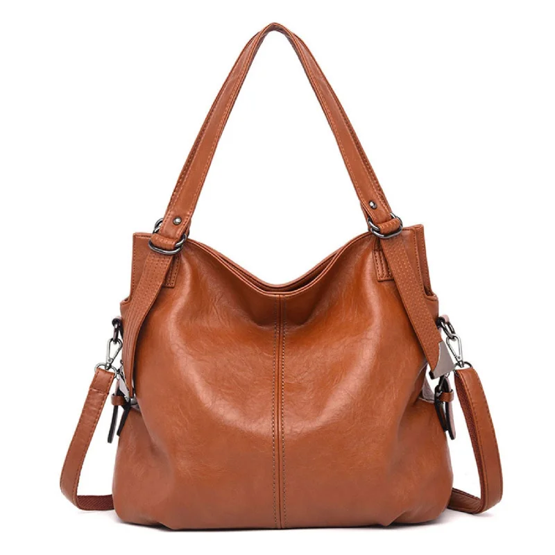 Eternal Beauty Vintage Leather Bag | Retro Soft Square Handbag