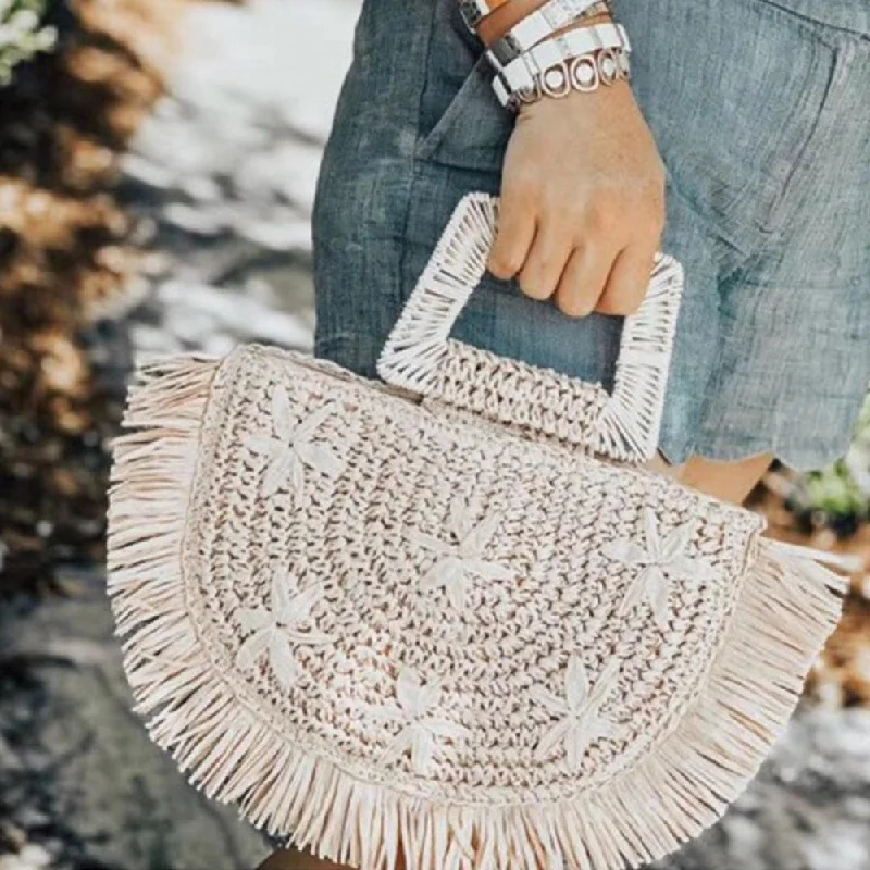 Fashion Tassel Woven Straw Bag