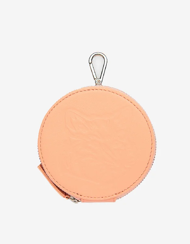 FOX HEAD COIN PURSE PEACH