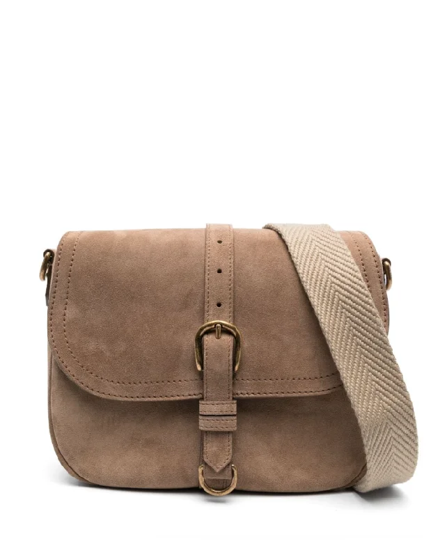 Golden Goose Medium Sally Bag in ash-colored suede