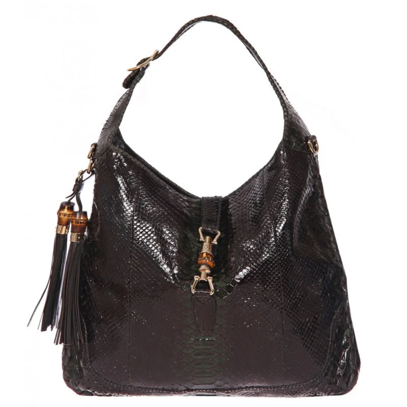 Gucci Green & black snakeskin shoulder bag