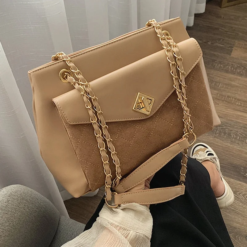 Lock PU Leather Crossbody Bags For Women 2019 Fall Chain Shoulder Messenger Bag Female Quality Handbags and Purses