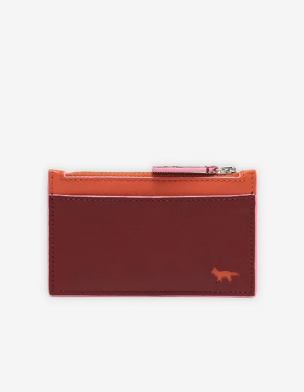 Profile Fox Long Zipped Card Holder Wine Lees