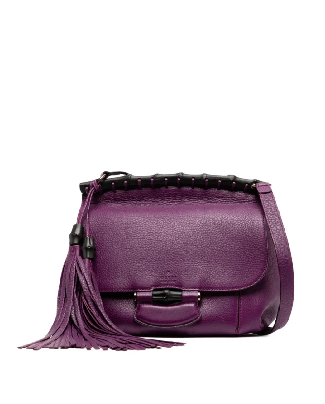 Gucci Purple leather ’Nouveau’ shoulder bag