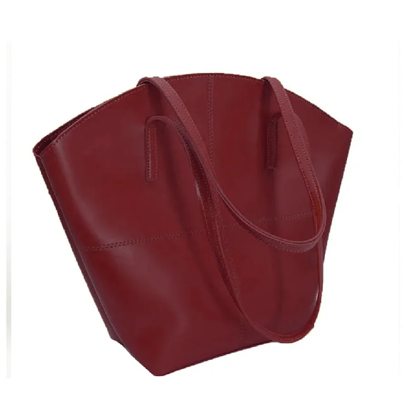 TOTE SHOULDER MAROON