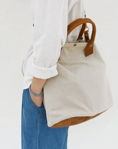 White Gray Canvas Tote Bags Canvas Messenger Handbag Womens Canvas Shoulder Tote Bag for Men